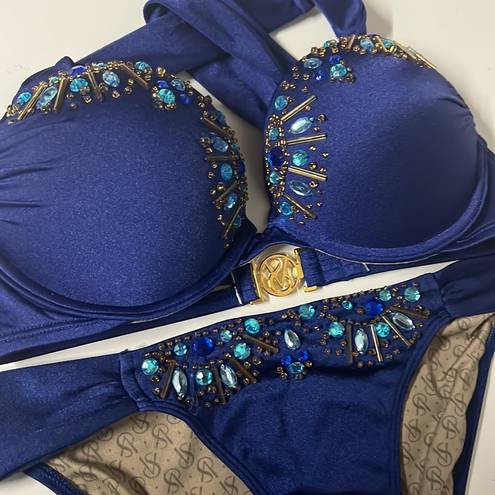 Victoria's Secret Victoria Secret Swim Bikini Set 32B Embellished Bombshell Push Up Adds RARE