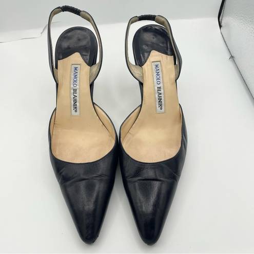 Manolo Blahnik Vintage  leather slingback pumps Size 36 1/2, 6.5US