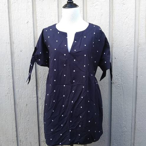 Isabel Maternity embroidered polka dot blouse Size XS