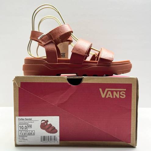 Vans  OFF THE WALL Textured Waves Colfax Sandals US 10 Women's Bombay Brown NWT