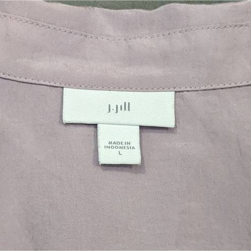 J.Jill Size Large Light Purple Blouse  Open Collar Pullover Shirt Lavendar Modal