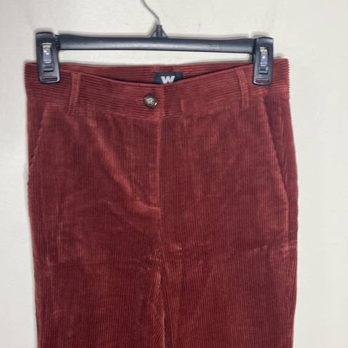 W By Worth  burnt Sienna corduroy flare pants size X0 ( 00 )