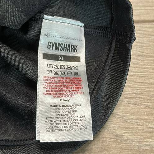Gymshark  High Rise Black Gray Camo Side Scrunch Seamless Bike Shorts Size XL