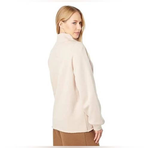 Madewell  MWL Betterterry Relaxed Turtleneck Sweater in Taupe Tan Cream Size XL