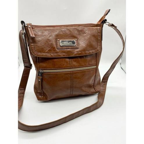 Relic  square crossbody handbag brown faux leather