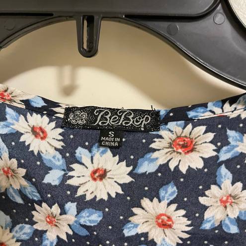 Bebop Women’s Dark Blue Floral Sleeveless Sundress Size Small (New Without Tags)