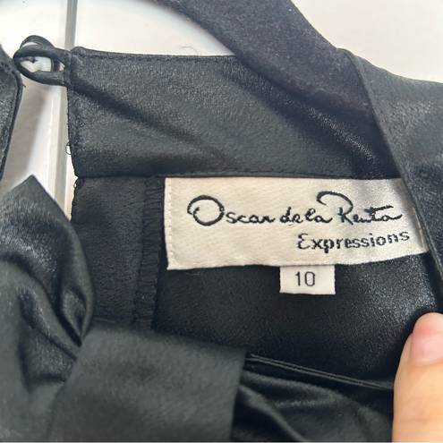 Oscar de la Renta  Expressions Bow Blouse Black