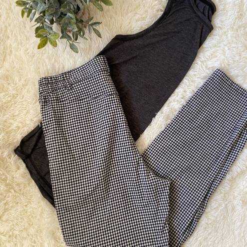 Silence + Noise  Plaid High Waist Ankle Pants