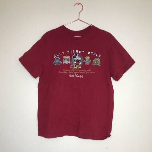 Disney  embroidered Mickey and quote t shirt