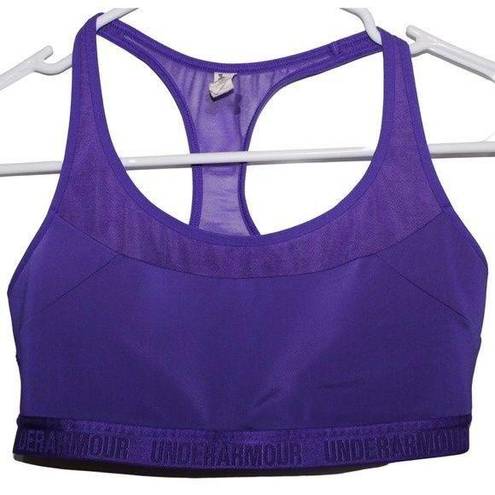 Under Armour Women's  Purple Athletic Compression Racerback Sports Bra Size Small