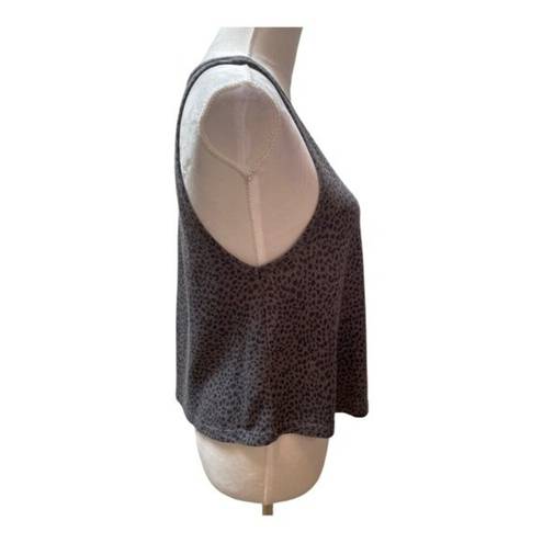 Z Supply  Cheetah Print Crop Loose Fit Tank Top Size M