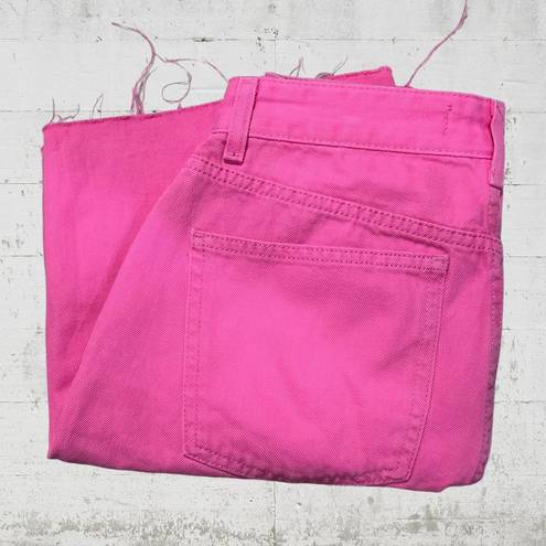 Krass&co Denim  Hot Pink Barbie Bermuda Denim High Rise Women's Denim Shorts Size 6