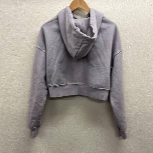 Good American Cool Crop Hoodie in Lilac 3