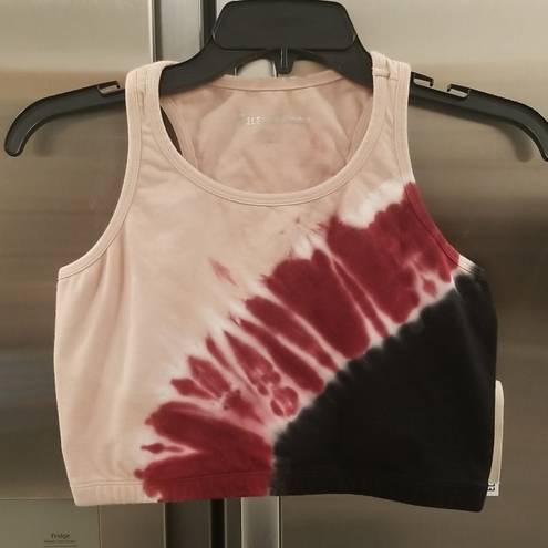 Onyx 💕ELECTRIC & ROSE💕 Bella Crop Bralette Crimson Beige &  Tie-Dye Large L NWT