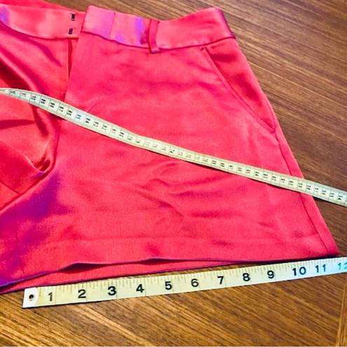 Alice + Olivia  Cady High-Waist Raspberry Pink Pocket Satin Shorts Sz 8 ~ Barbie