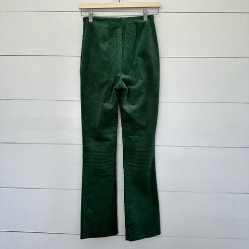 Tuckernuck  Women’s Extra Small Green Corduroy Velvet Flare Pants Ashford