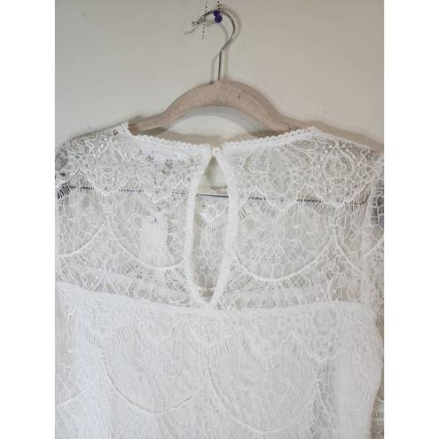 BB Dakota NWT  Smoke And Mirrors Lace White XS Nordstrom Blouse