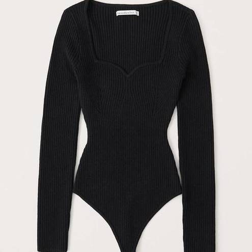 Abercrombie & Fitch Long-sleeve Sweetheart Sweater Bodysuit