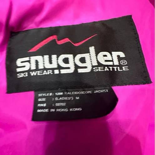 Vibrant Vintage 80s Snuggler Seattle Skiwear Neon Ski Jacket  Pink Medium RARE