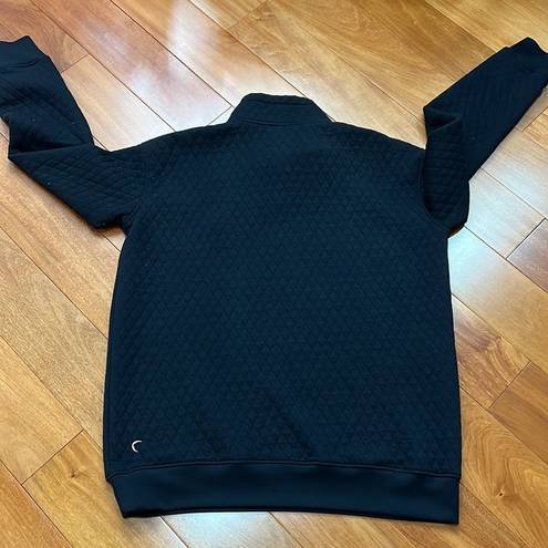 Zyia  Black Quilted Snap Pocket sweatshirt size XXXXL