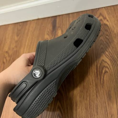 Crocs FLAWED  Black Classic Rubber Slip On Clogs Size 8 Women’s 6 Men’s $50