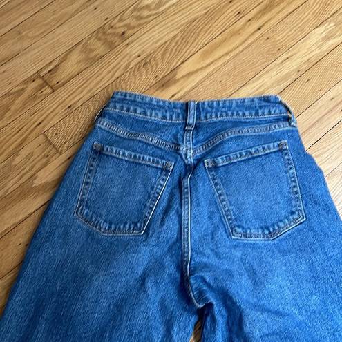 Old Navy  extra high rise curvy wide leg jeans size 0