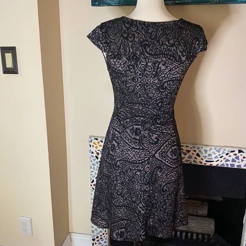 RD Style  Black Patterned Dress