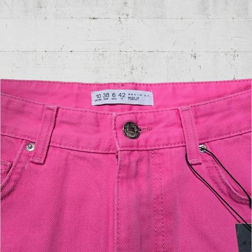 Krass&co Denim  Hot Pink Barbie Bermuda Denim High Rise Women's Denim Shorts Size 6