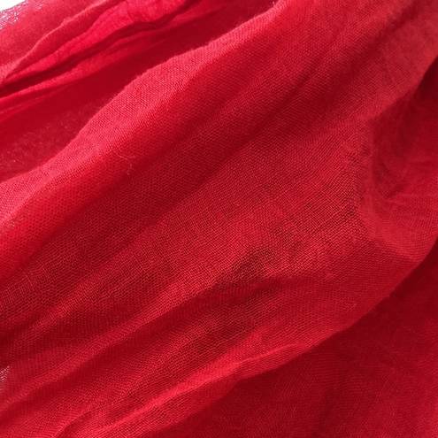 A New Day Eternity scarf. Naturally wrinkled. Solid bold red - what a stand out piece!