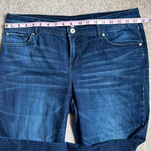 INC  Denim  Regular Fit Boyfriend High Rise Dark Blue Jeans  Size 10