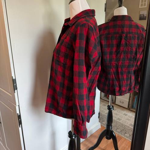 L.L.Bean Petite Large Slightly Fitted Flannel