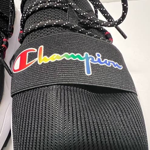 Champion  Athletic Women’s Sneakers Shoe Black & Rainbow Logo Size 9 New No Tag