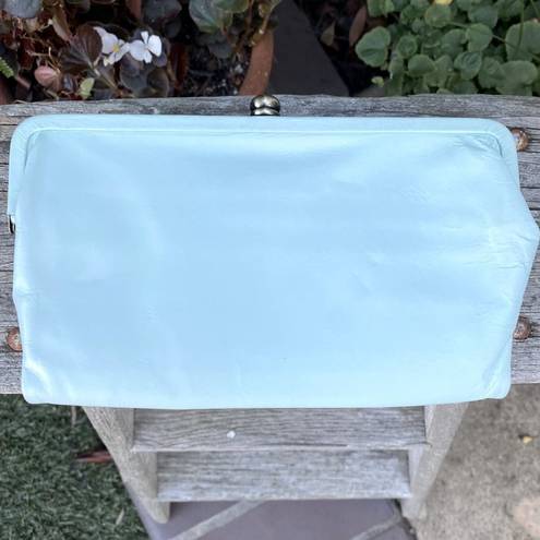 Anthropologie  Nest Turquoise Blue 4 Compartment Kiss Lock Clutch/Organizer NWT