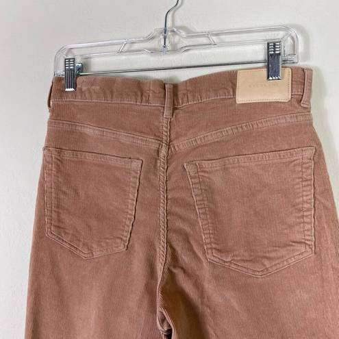 Everlane  Peach High Rise Baby Cord Cheeky Crop Straight Leg Cropped Jeans Sz 29