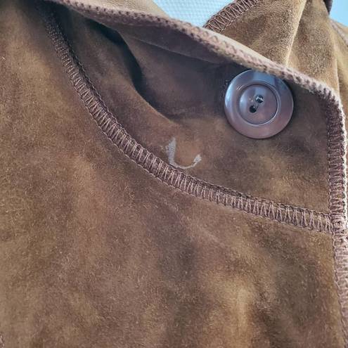 Vera Pelle Vintage  Sasha Reversible Lightweight Soft Leather Hooded Jacket S