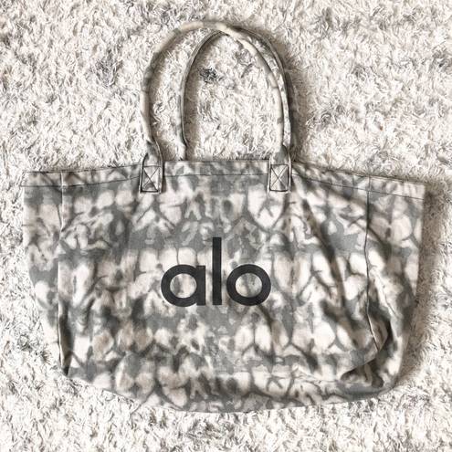 Alo Yoga Grey Tie Dye Shopper Tote Bag One Size