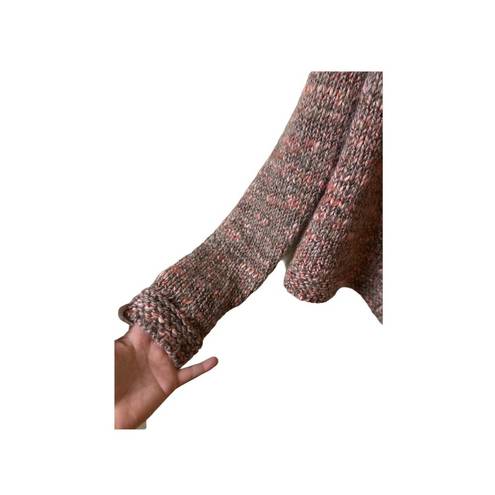 J.Jill  Open Cardigan Sweater Italian Wool Alpaca Soft Brown Pink Marled Small