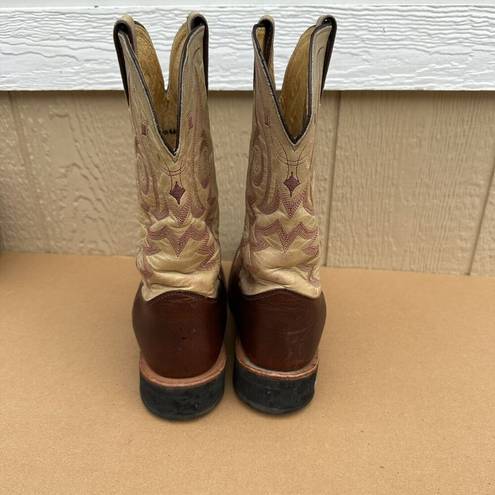 Justin Boots L5045 Tekno Crepe Brown Cowgirl Cowboy Western Women's Size 9 USA