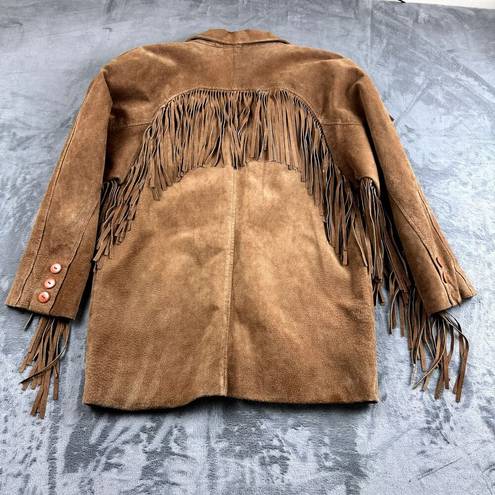 The Row Vintage G Leather Jacket Womens Size S Fringe Cowgirl Western Blazer Wacky