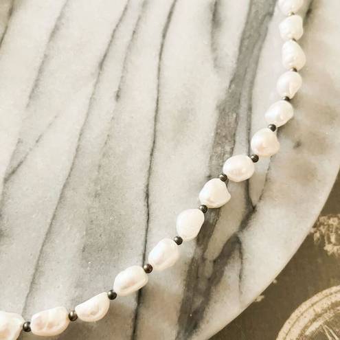 Coldwater Creek  Freshwater Pearl Necklace - White Pearl Beaded, Single Strand