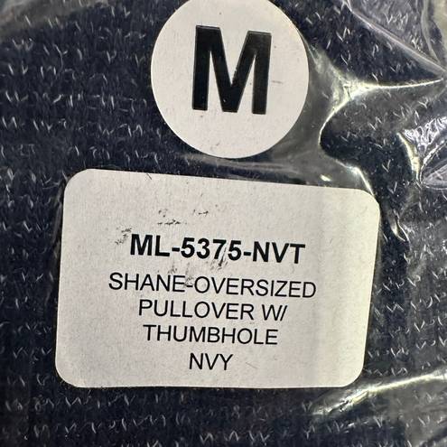 Michael Lauren  Shane oversized pull over with thumb hole navy size medium/large