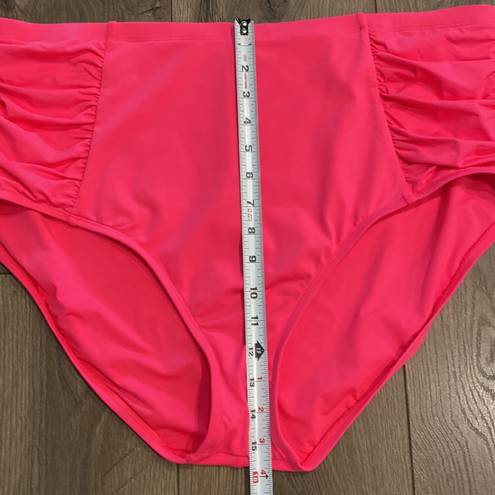 La Blanca  High Waist Ruched Pink Swim Bottoms Size 20W