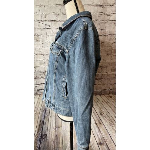 L.L.Bean  Women’s  Lined Jean Jacket Denim Button Size M