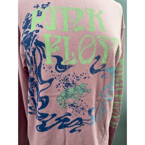 Daydreamer  Free People Pink Floyd Swirled Long Sleeve Tee Lotus Small DT32