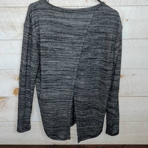 RD Style STITCH FIX  Dark Gray Split Back Top Size L