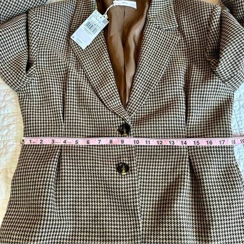 Mango  MNG Pleat Detail Blazer Houndstooth