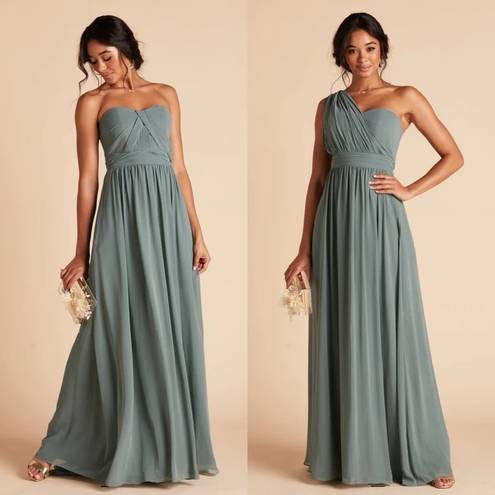 Birdy Grey NWT  Grace Convertible Chiffon Maxi Dress in Sea Glass sz S