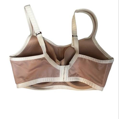 Natori  Yoga Convertible Underwire, Sports Bra, Tan with Cream trim, 36C