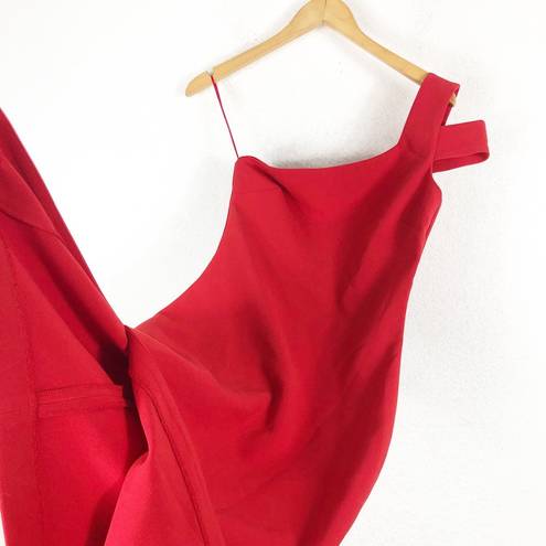 Likely NWT  Packard Dress Size 0 Red One Shoulder Knee Length Cocktail