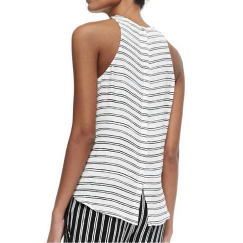 ALC Frank ALC | ‘Anise’ Silk Striped Tank Top - Black and White